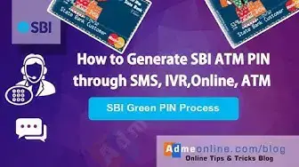 'Video thumbnail for SBI ATM Pin generation through SMS, ATM, Online, IVR'
