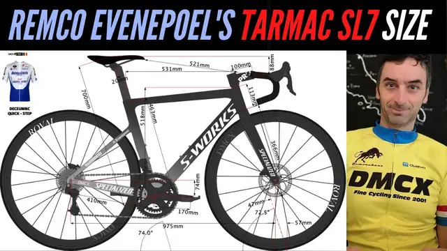 'Video thumbnail for Remco Evenepoel's Tarmac SL7 Size 2021'