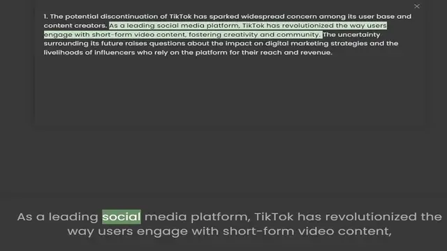 'Video thumbnail for 1. The potential discontinuation of TikTok has sparked widespread concern among its user base and content creators. As a leading social media platform, TikTok has revolutionized the way users engage with short-form video content, fosterin'