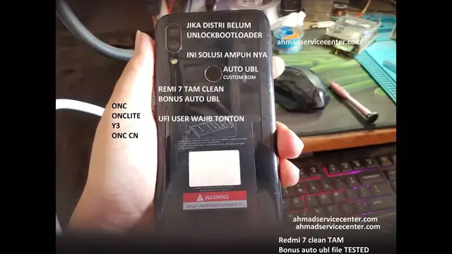 'Video thumbnail for Redmi 7 TAM Clean Free | Redmi 7 Distri Auto unlockbootloader + custom Racikan ISP Method'