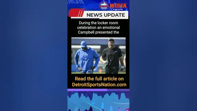 'Video thumbnail for Dan Campbell says Detroit Lions ‘just made one more play’ in win over Packers'