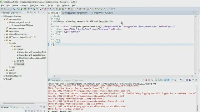 'Video thumbnail for Image Uploading in JSP and Servlet'