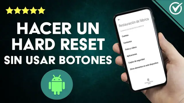 'Video thumbnail for ¿Cómo hacer un HARD RESET sin usar los botones de volumen del móvil? - Android Recovery'