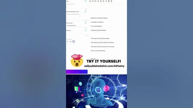 'Video thumbnail for AI WRITES A POEM About Nature In The Style Of Emily Dickinson (Ai Poetry Writing)'