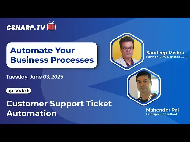 'Video thumbnail for Customer Support Ticket Automation: Automate Your Business Processes - Ep.5'