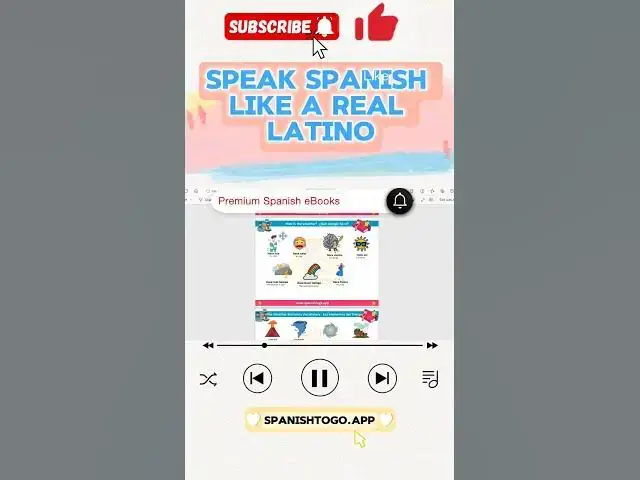 'Video thumbnail for Learn Spanish Today https://spanishtogo.app #learnspanish #english #education #spanish #learning'