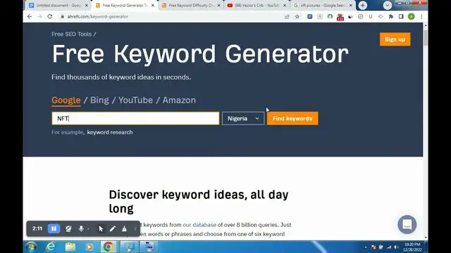 'Video thumbnail for How to Do keyword Research for Free - The Best Tools to Help You'