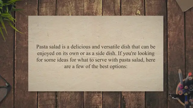 'Video thumbnail for What to Serve with Pasta Salad: 15 Delicious Side Dishes'