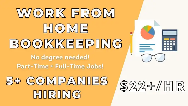 'Video thumbnail for Work From Home Bookkeeping Jobs! | Get Paid $22+/Hour! |5+ Companies Currently Hiring'