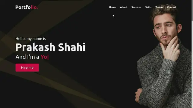 'Video thumbnail for Free Complete Responsive Personal Portfolio Website using HTML CSS & JavaScript.'