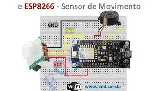 'Video thumbnail for Alarme de Segurança com Sensor PIR e ESP8266 - Sensor de Movimento'