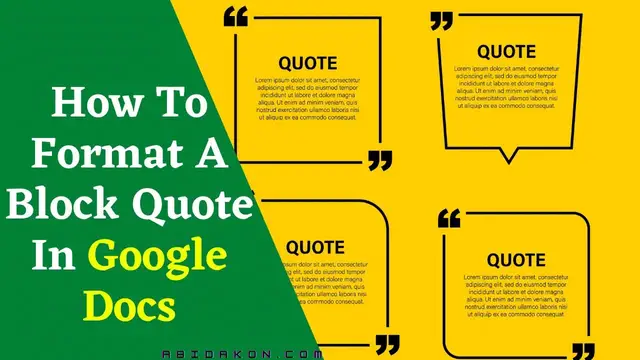'Video thumbnail for How To Format A Block Quote In Google Docs 2021'