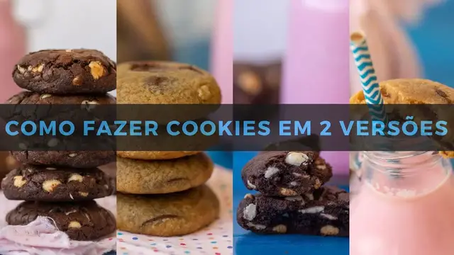 'Video thumbnail for COMO FAZER COOKIES DE CHOCOLATE (2 VERSÕES)'
