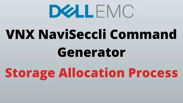 'Video thumbnail for VNX Storage Allocation NavisecCli Command Generator'