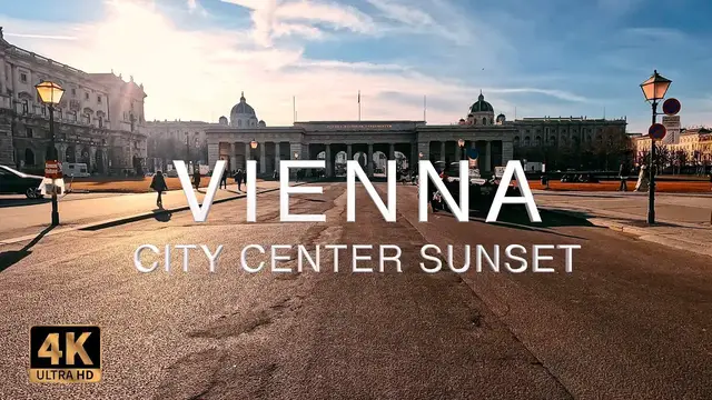 'Video thumbnail for 4K Vienna City Center Ringstrassen Boulevard Walk Sunset, ASMR'