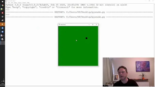 'Video thumbnail for Python Turtle Graphics Snake Game Part 1'
