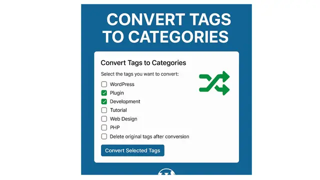 'Video thumbnail for How to Convert Tags to Categories in WordPress [1 Click]'