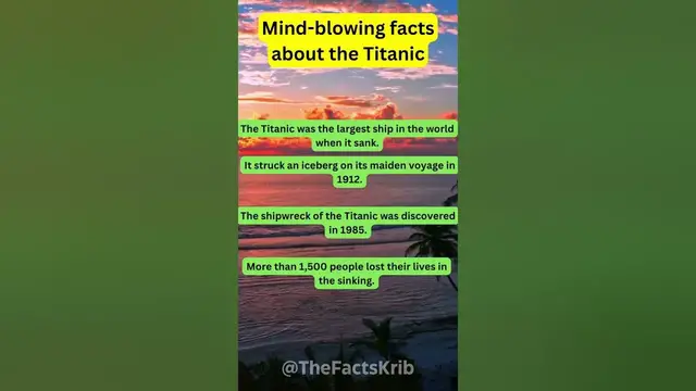'Video thumbnail for Mind Blowing Facts About The Titanic'