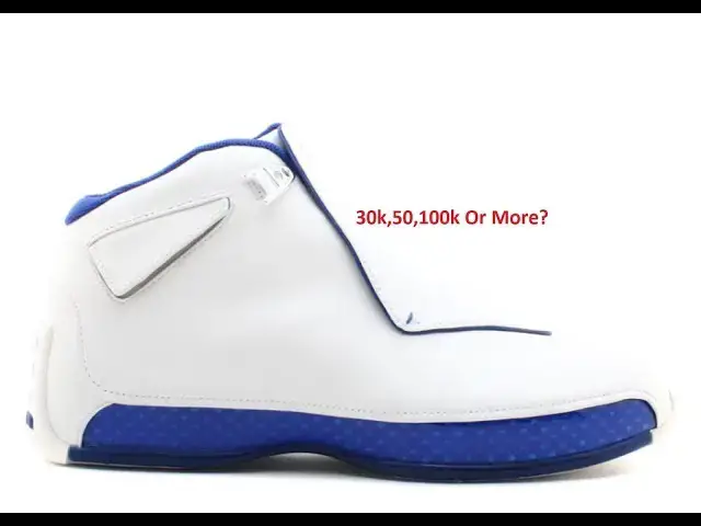'Video thumbnail for How Limited Is The Air Jordan 18 XVIII White Royal?'