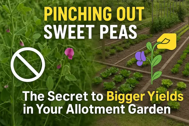 'Video thumbnail for Pinching Out Sweet Peas: The Secret to Bigger Yields in Your Allotment Garden.'