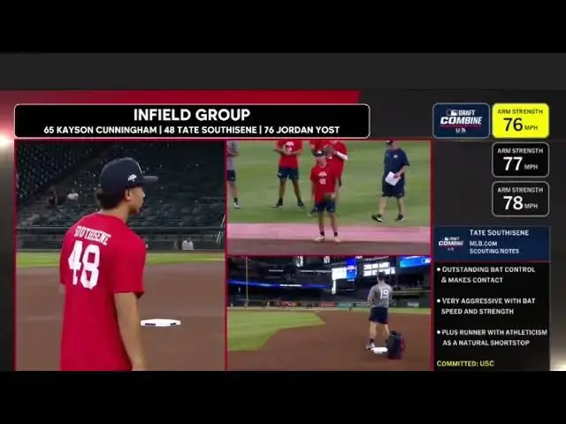 'Video thumbnail for Tate Southisene Takes Infield Reps at 2025 MLB Draft Combine!'