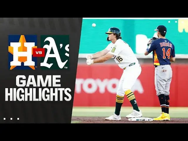 'Video thumbnail for Houston Astros at Athletics Full-Game MLB Highlights! | 06/18/2025'