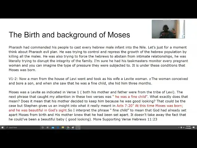 'Video thumbnail for Exodus 2:1-10, The Birth Of Moses & The Sovereignty Of The Lord'