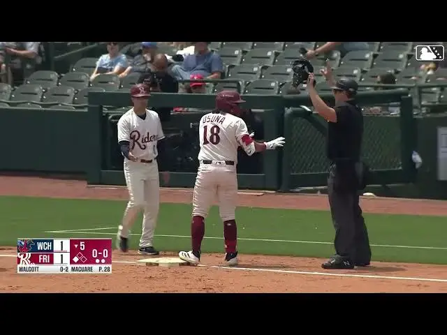 'Video thumbnail for Alejandro Osuna SMACKS a RBI Triple! | Texas Rangers Prospect | 04/29/2025'