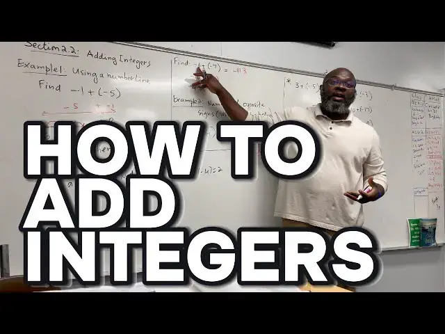 'Video thumbnail for How To Add Integers Of The same and opposite signs'