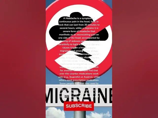 'Video thumbnail for The Painful Truth: What Really Causes Headaches and Migraines #shorts #migraine #headachepain'