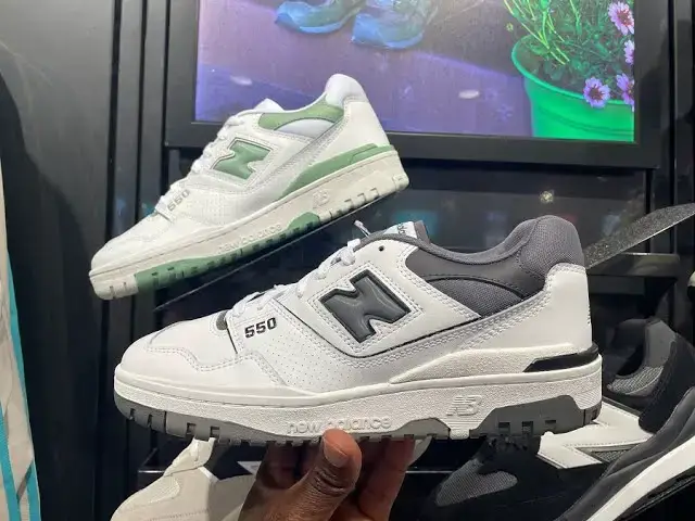 'Video thumbnail for Both The New Balance 550 White Mint Green & Dark Grey Sneakers Are Worth Checking Out'
