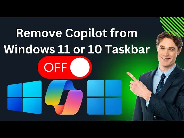 'Video thumbnail for How to Disable or Remove Copilot from Windows 11 or 10 Taskbar using Registry Editor | GearUpWindows'