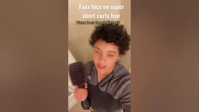 'Video thumbnail for Faux locs on super short curly hair.#shorts #fauxlocs #ticktok'