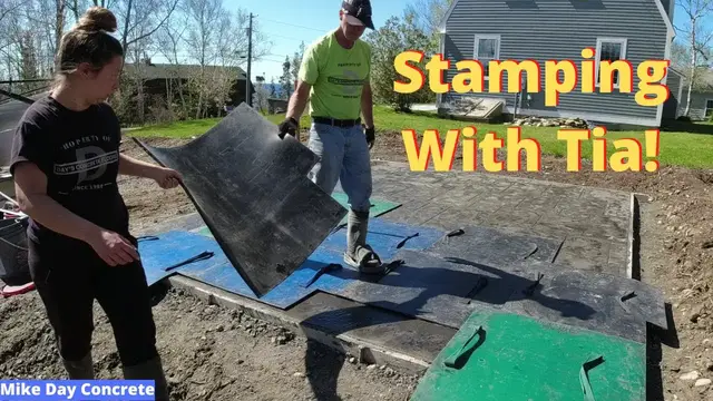 'Video thumbnail for How To Form, Pour, and Stamp A Concrete Patio Slab. 16' X 12''