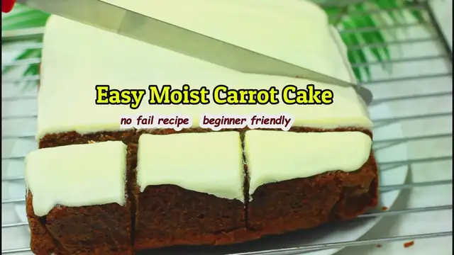 'Video thumbnail for Carrot Cake – simple carrot cake recipe with cream cheese frosting'