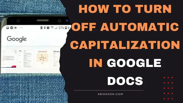 'Video thumbnail for How To Turn Off Automatic Capitalization In Google Docs 2021'