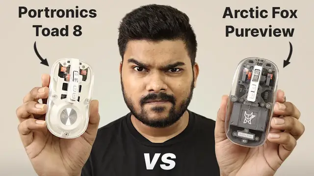'Video thumbnail for Portronics Toad 8 vs Arctic Fox Pureview: Which is Better Transparent Wireless Mouse Under ₹1000?'