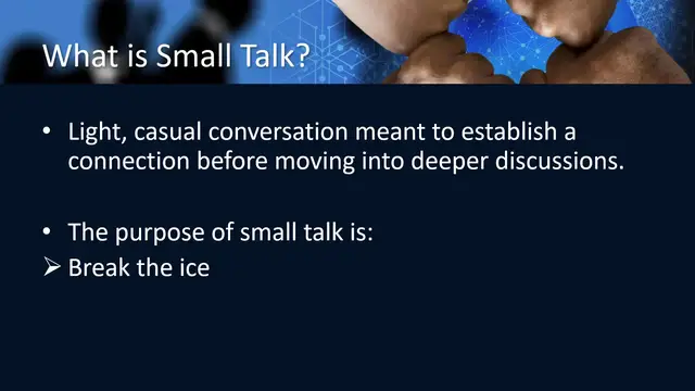 'Video thumbnail for Business English Networking - Small Talk and Socialising'