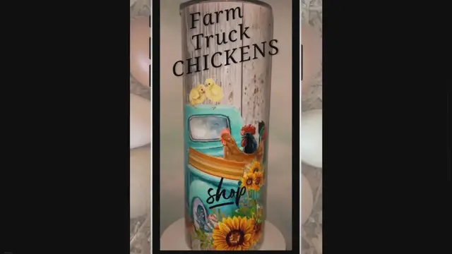 'Video thumbnail for 20 oz Farm Truck Chicken Tumbler'