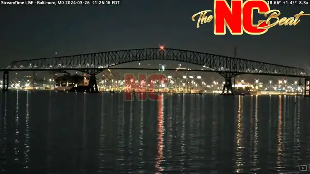 'Video thumbnail for Ship collides with the Francis Scott Key Bridge in Baltimore, causing it to collapse'