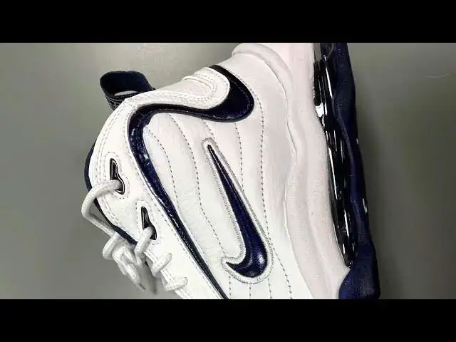 'Video thumbnail for Quick Look At The Nike Air Total Max Uptempo White Midnight Navy & Buy It  Now'