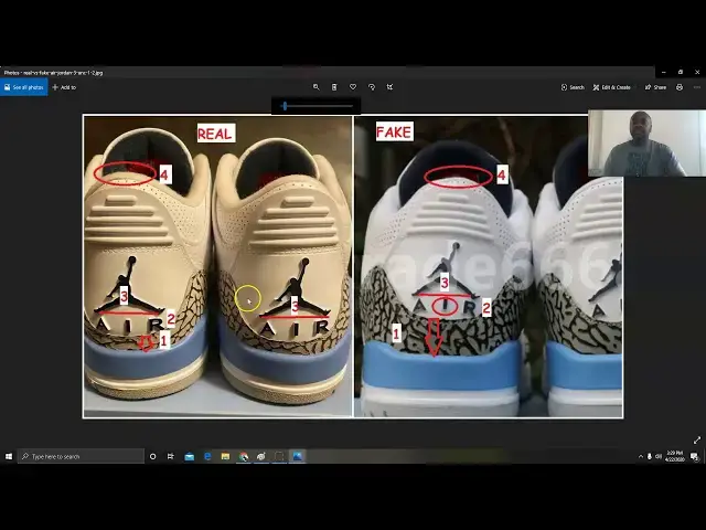 'Video thumbnail for Real Vs Fake Air jordan 3 UNC, Quick Tips To identify the fake pairs'