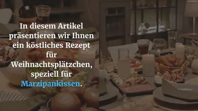 'Video thumbnail for Rezept für Weihnachtsplätzchen: Marzipankissen'