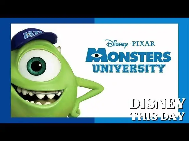'Video thumbnail for Monsters University | DISNEY THIS DAY | June 21, 2013'
