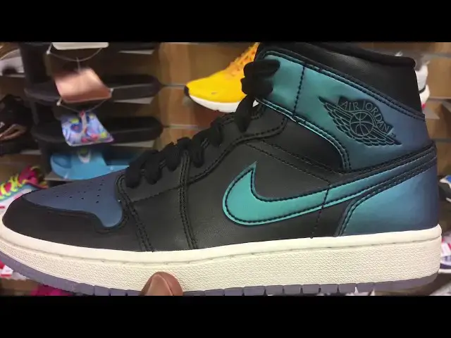 'Video thumbnail for Quick Look At The Wmns Air Jordan 1 Mid Iridescent- Buy it now'