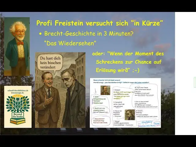 'Video thumbnail for 3mv: Kunst als Moment des Schreckens, der zur Chance auf "Erlösung" wird: Brecht, "Das Wiedersehen"'