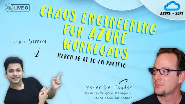 'Video thumbnail for Chaos Engineering for Azure workloads - Azure for Sure - S2 - Ep. 7'