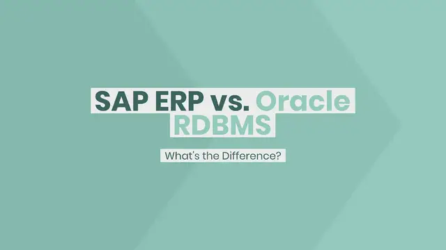 'Video thumbnail for SAP ERP vs. Oracle RDBMS What's the Difference?'