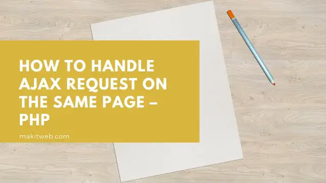 'Video thumbnail for How to Handle AJAX request on the Same Page – PHP'