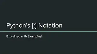 'Video thumbnail for Slice Notation in Python Explained with Examples!'
